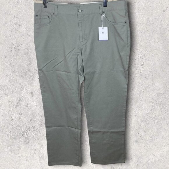 NWT Peter Manning Lightweight Chino Dress Pants Grey Size 38 by 30 New With Tags - Picture 2 of 11